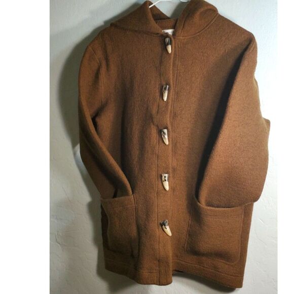 Jones of New York Sport Brown Car Jacket Size L  99% Wool - Picture 2 of 5